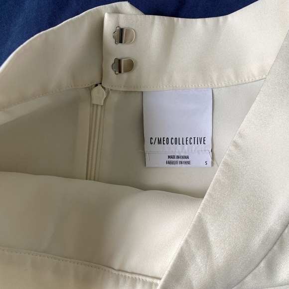 Asymmetrical White Formal Skirt - Picture 7 of 9